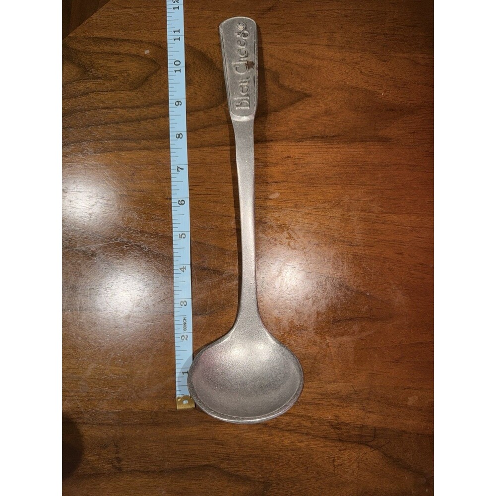 Vintage Wilton Armetale Salad Dressing Ladle Labled BLEU CHEESE